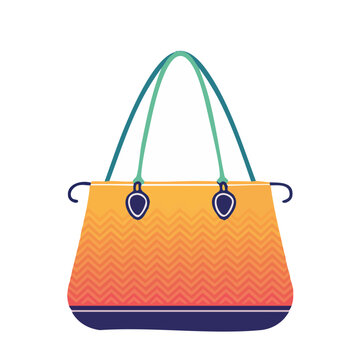 Flat design shopping bag with batik pattern