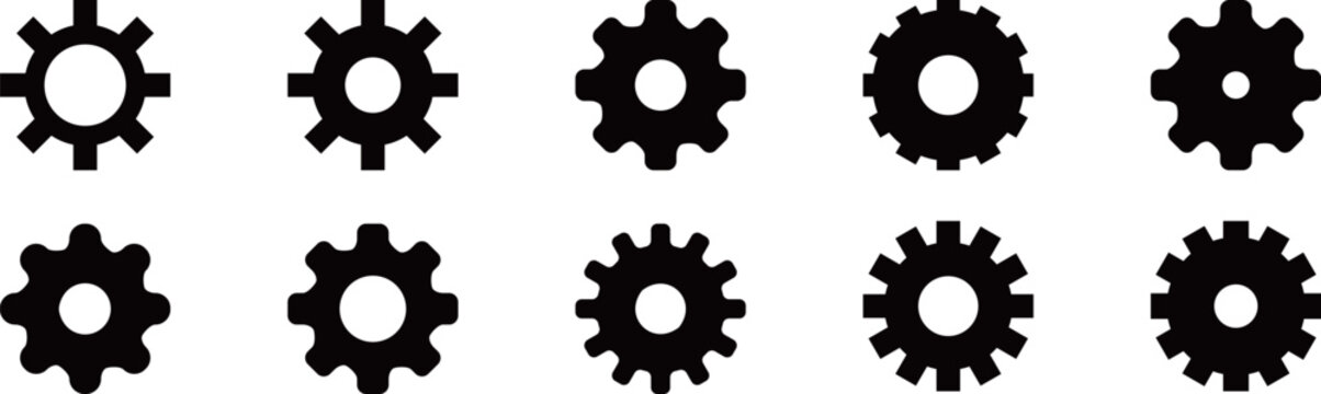 設定アイコン / Settings Icon &ndash; 歯車ベクター シンプルUI