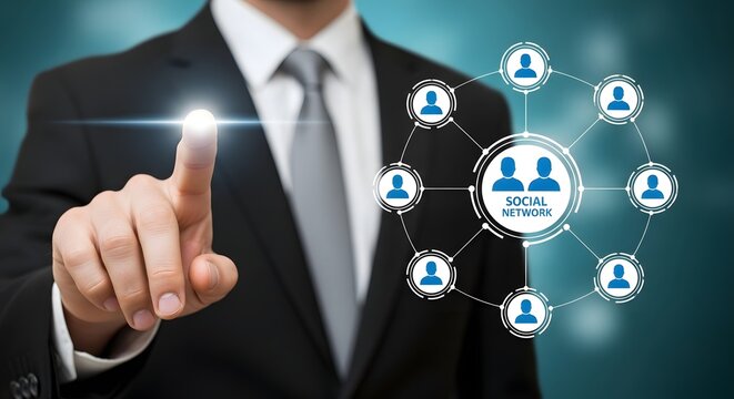 Human resource and team management networking and collaboration concept
