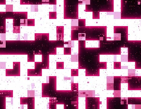 Abstract creative glitch overlay texture. Geometric pixel pattern, AI generated