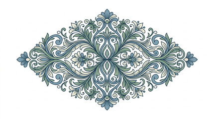 Intricate Damask Pattern Decorative Element. © vinadwi