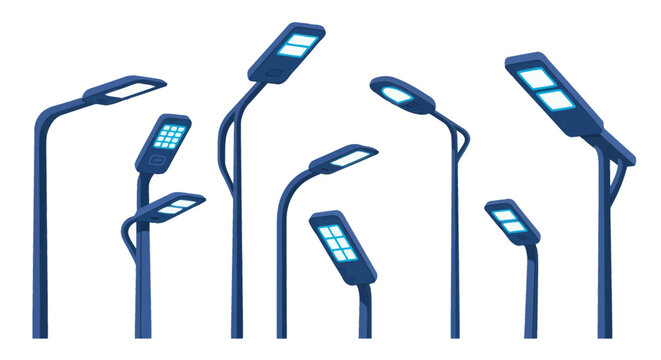 Modern led street lamps for urban infrastructure and lighting