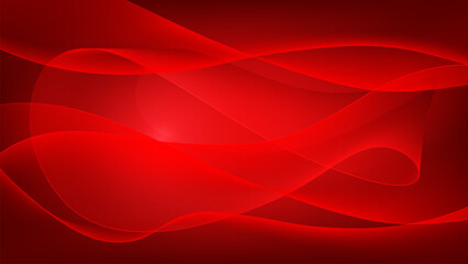 Obraz premium Abstract Red Flowing Mesh Wave Background with Dynamic Ribbon Curves