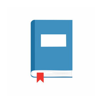 Flat design vector of a blue file folder with tab