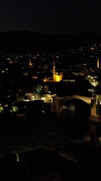Night View Mostar Bosnia