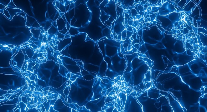 Electric blue glowing network pattern.
