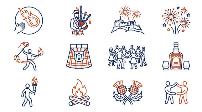 Celebration of Scottish Culture with Fire and Dance