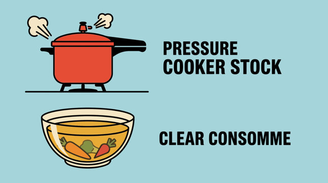 Pressure Cooker Stock Rapid Extraction Clear Consomme