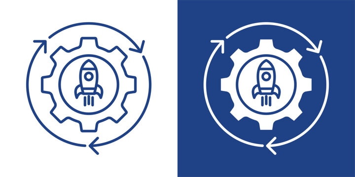 Development Outline And Solid Icon Style Collection