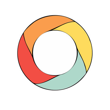 Flat color wheel vector design