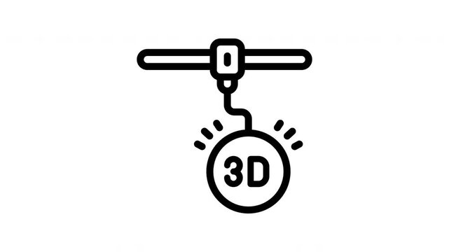 3d printer minimalist stroke animation