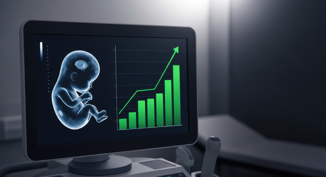 Healthcare innovation spending medical data growth monitor fetus ultrasound screen future care