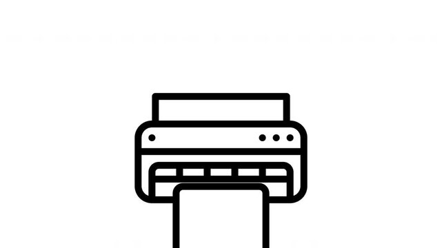 printer minimalist stroke animation