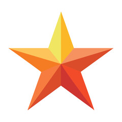 Obraz premium Colorful five pointed star vector icon
