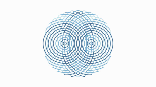 Abstract illustration of two overlapping circular wave patterns creating interference.