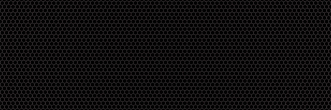 Grill mesh pattern with metal texture for speaker and micro hole background or seamless net by black grid and circle grate steel screen.