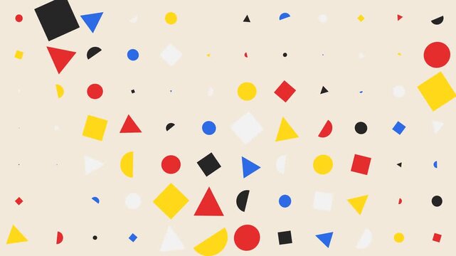abstract bauhaus geometric composition 2d