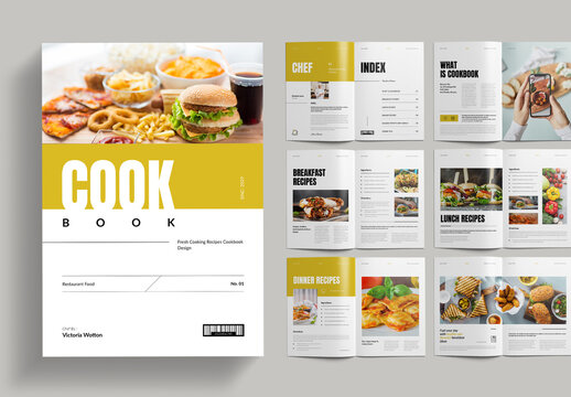 Cook Book Brochure Template Layout