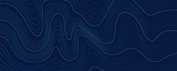 Topographic map pattern background vector. Abstract mountain terrain map background with abstract shape line texture. Design illustration for wall art, fabric, packaging, web, banner, wallpaper. © rosy