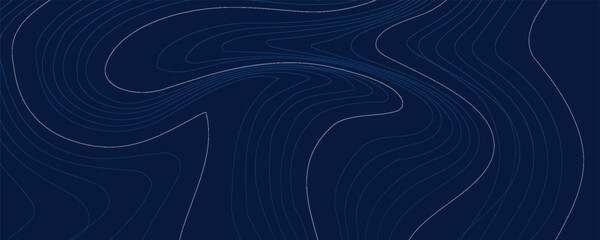 Topographic map pattern background vector. Abstract mountain terrain map background with abstract shape line texture. © rosy