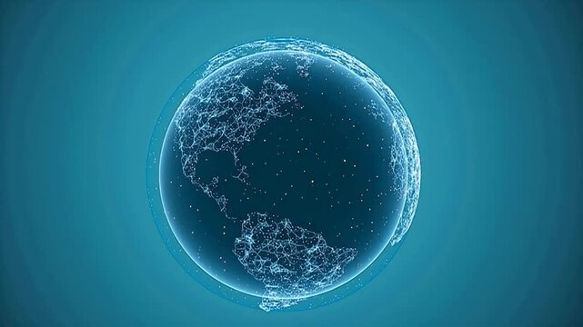 Digital globe with network connections