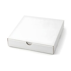 Naklejka premium Blank white bakery box mockup isolated on white background
