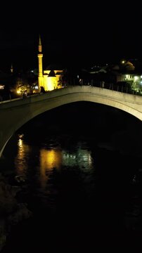 Mostar Bridge at Night