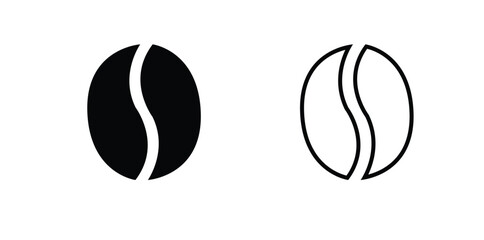 Fototapeta premium Adobe Illustrator ArtworkCoffee bean icon, Coffee bean Logo, Coffee bean vector illustration