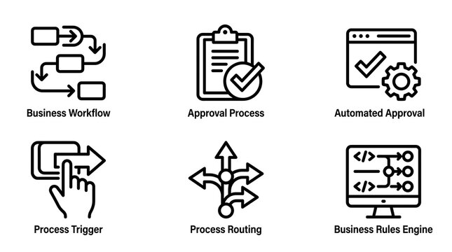 Business process management icons