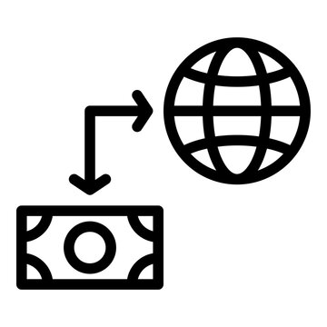 wire transfer line icon