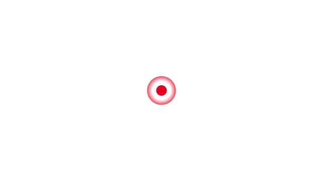 Red Sphere with Glowing Halo on White Background Isolated 3D Render ball circle