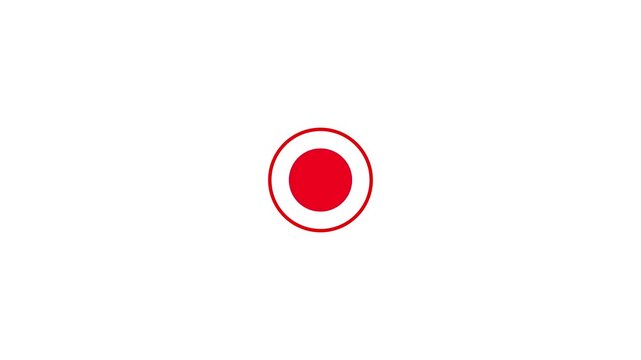 Red Circle Outline Centered on White Background ring border
