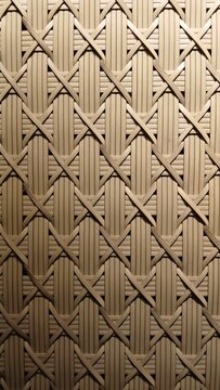 Artistic weaving as a backdrop or partition wall.