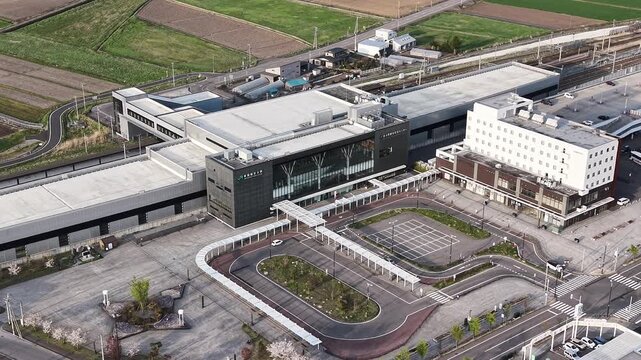 HOKKAIDO, JAPAN.High speed train station with active railway platforms April 26 2026