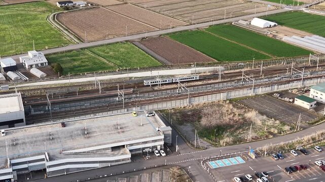 HOKKAIDO, JAPAN.High speed train station with active railway platforms April 26 2026