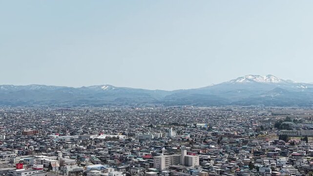 AOMORI, JAPAN.Regional city with housing and surrounding natural scenery April 26 2026