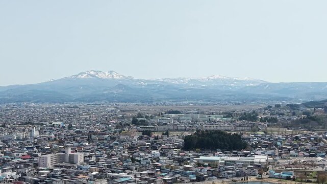 AOMORI, JAPAN.Regional city with housing and surrounding natural scenery April 26 2026