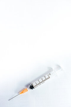 hypodermic needle(injection needle) on white background 