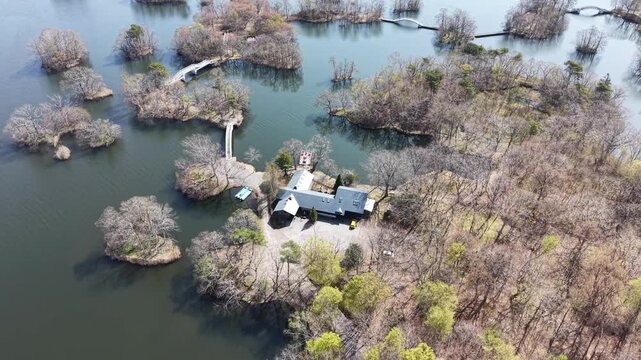 HOKKAIDO, JAPAN.Natural park with scenic lake and volcanic peaks April 26 2026