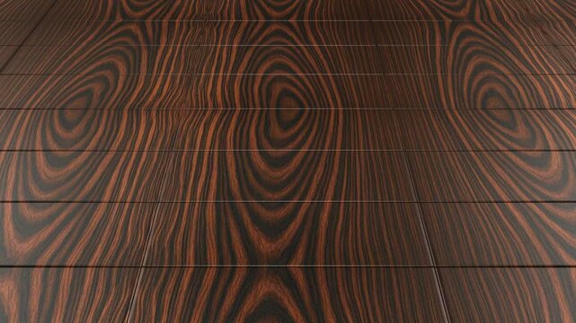Continuous motion over dark oak wooden tiles with seamless wavy grain pattern expressive natural parquet timber background for creative digital art