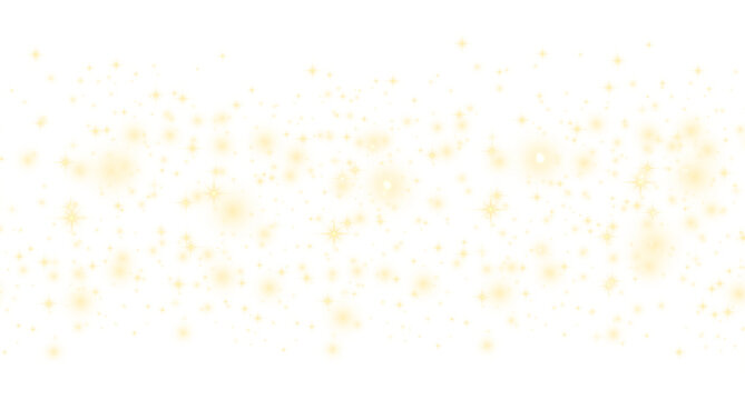 Abstract Golden Star Dust Bokeh Overlay