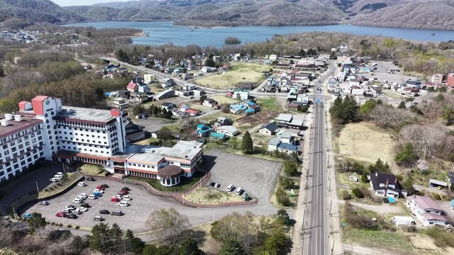 HOKKAIDO, JAPAN.Small town near Onuma Park with scenic surroundings April 26 2026