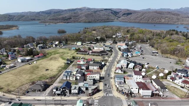 HOKKAIDO, JAPAN.Small town near Onuma Park with scenic surroundings April 26 2026