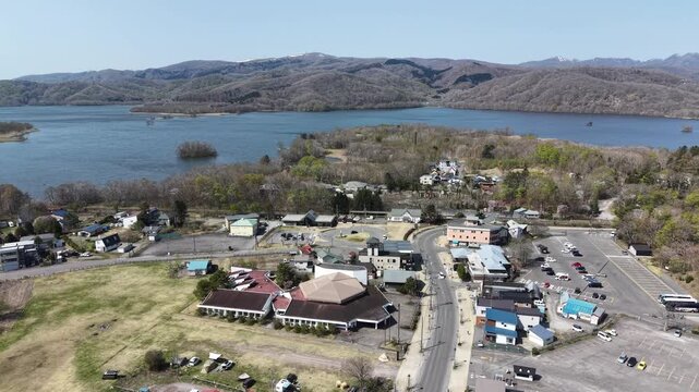 HOKKAIDO, JAPAN.Small town near Onuma Park with scenic surroundings April 26 2026