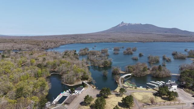 HOKKAIDO, JAPAN.Small town near Onuma Park with scenic surroundings April 26 2026
