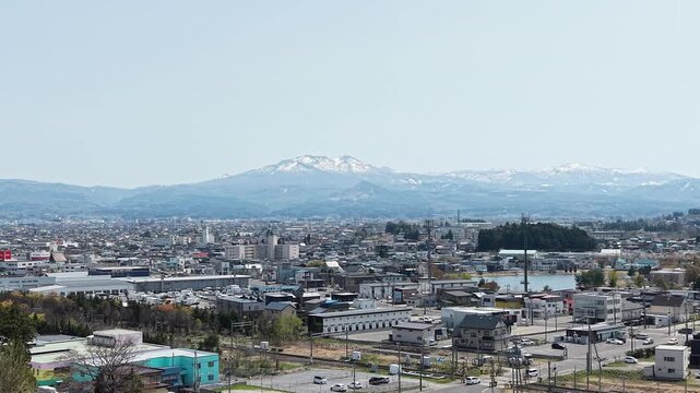 AOMORI, JAPAN.Modern transport hub within suburban city landscape April 26 2026