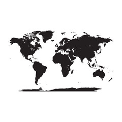 Naklejka premium Detailed World Countries Map Vector – Global Geography and Political Boundaries