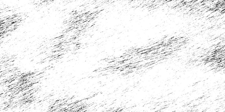 Black and white vector illustration grunge textured background with diagonal scratches and scuffs on a white surface