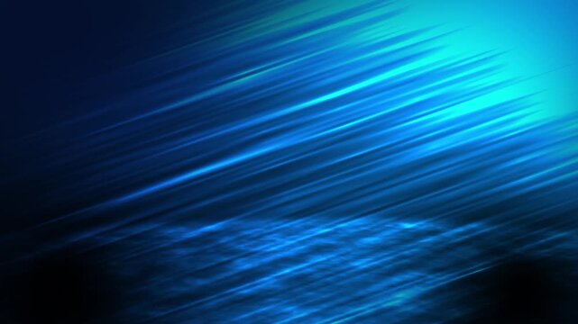 Abstract dynamic blue background with fast diagonal light streaks and textured floor