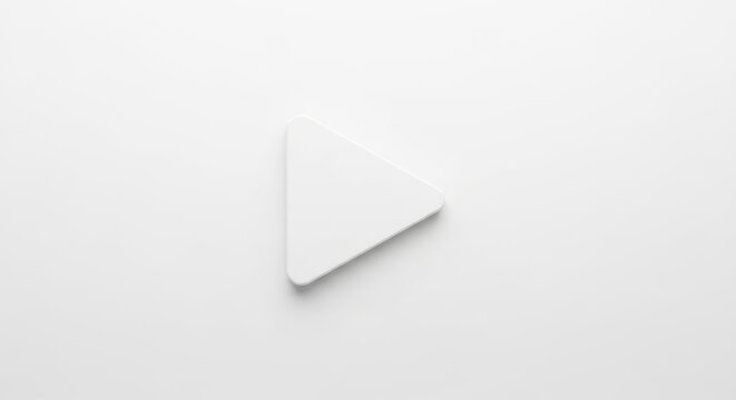 Minimalist play button icon in clean design